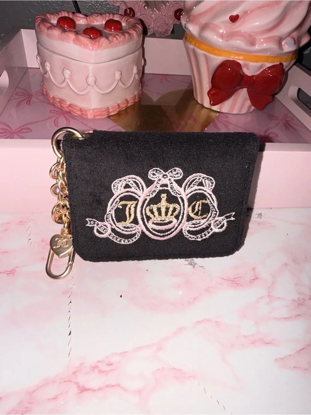 Juicy Couture Lovers Club Mini Wallet with Keychain Clip